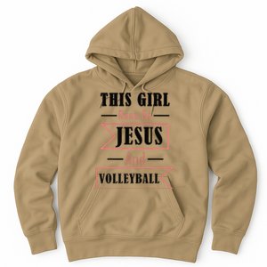 Funny Jesus And Volleyball Christian Sports Quote Women Hoodie