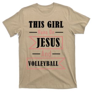 Funny Jesus And Volleyball Christian Sports Quote Women T-Shirt