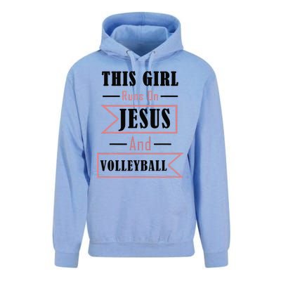 Funny Jesus And Volleyball Christian Sports Quote Women Unisex Surf Hoodie