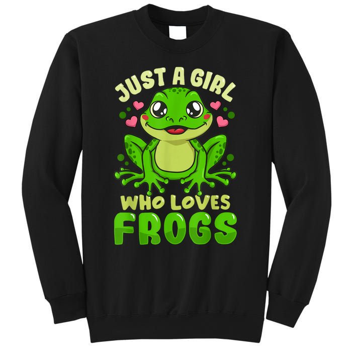 Frog Just A Girl Who Loves Frogs Funny Frog Lover Gift Sweatshirt