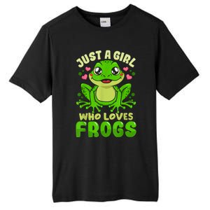 Frog Just A Girl Who Loves Frogs Funny Frog Lover Gift Tall Fusion ChromaSoft Performance T-Shirt