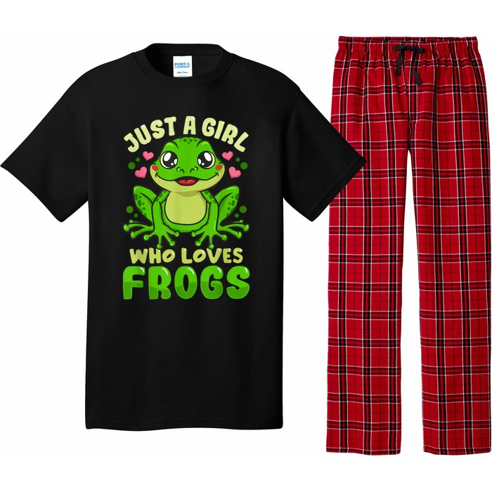 Frog Just A Girl Who Loves Frogs Funny Frog Lover Gift Pajama Set