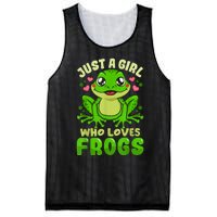 Frog Just A Girl Who Loves Frogs Funny Frog Lover Gift Mesh Reversible Basketball Jersey Tank