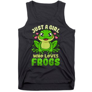 Frog Just A Girl Who Loves Frogs Funny Frog Lover Gift Tank Top