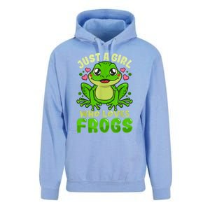 Frog Just A Girl Who Loves Frogs Funny Frog Lover Gift Unisex Surf Hoodie