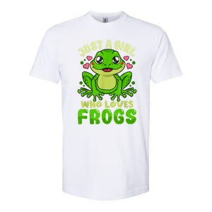 Frog Just A Girl Who Loves Frogs Funny Frog Lover Gift Softstyle CVC T-Shirt