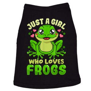 Frog Just A Girl Who Loves Frogs Funny Frog Lover Gift Doggie Tank