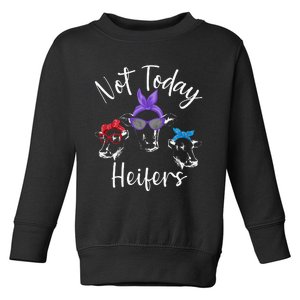 Funny just a who loves cows Not today heifers Toddler Sweatshirt