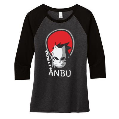 Funny Japanese Anime Women's Tri-Blend 3/4-Sleeve Raglan Shirt