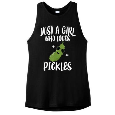 Funny Just A Girl Who Loves Pickles Gift Pickle Gift Ladies PosiCharge Tri-Blend Wicking Tank