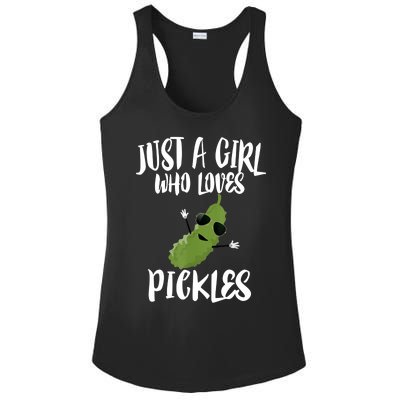 Funny Just A Girl Who Loves Pickles Gift Pickle Gift Ladies PosiCharge Competitor Racerback Tank