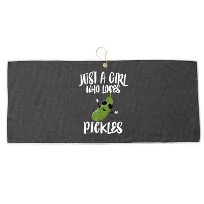 Funny Just A Girl Who Loves Pickles Gift Pickle Gift Large Microfiber Waffle Golf Towel