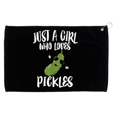 Funny Just A Girl Who Loves Pickles Gift Pickle Gift Grommeted Golf Towel