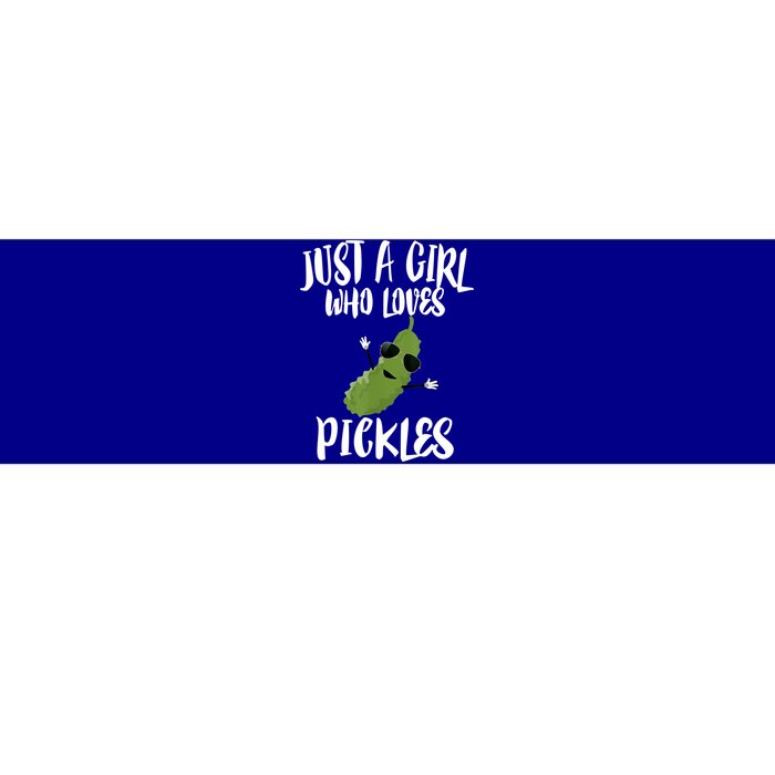 Funny Just A Girl Who Loves Pickles Gift Pickle Gift Bumper Sticker