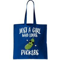 Funny Just A Girl Who Loves Pickles Gift Pickle Gift Tote Bag