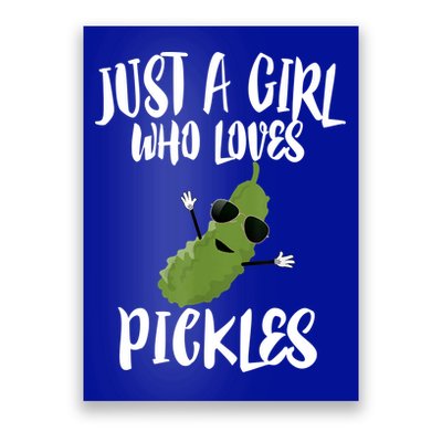 Funny Just A Girl Who Loves Pickles Gift Pickle Gift Poster