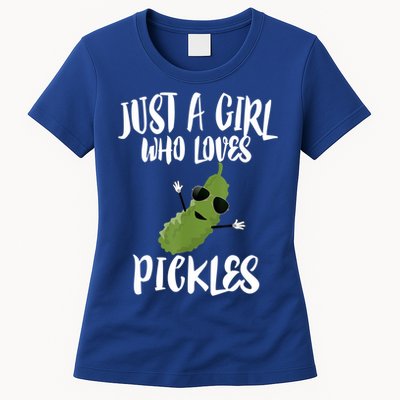 Funny Just A Girl Who Loves Pickles Gift Pickle Gift Women's T-Shirt