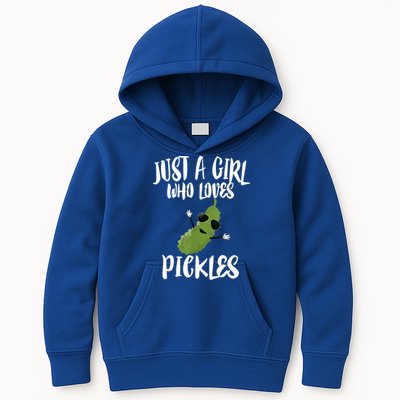 Funny Just A Girl Who Loves Pickles Gift Pickle Gift Kids Hoodie