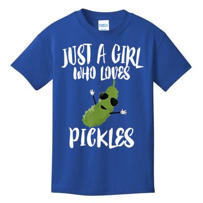 Funny Just A Girl Who Loves Pickles Gift Pickle Gift Kids T-Shirt