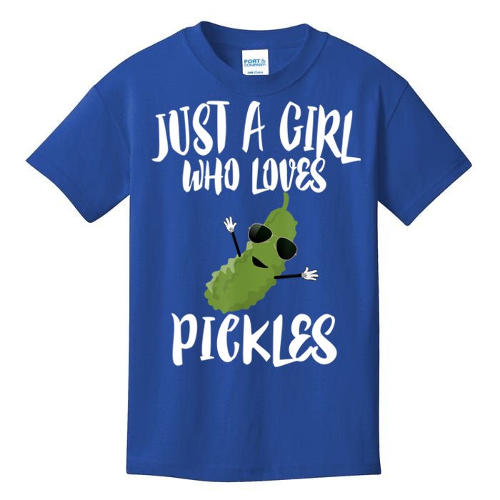 Funny Just A Girl Who Loves Pickles Gift Pickle Gift Kids T-Shirt