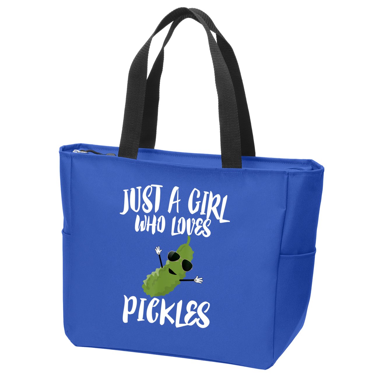 Funny Just A Girl Who Loves Pickles Gift Pickle Gift Zip Tote Bag