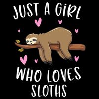 Funny Just A Girl Who Loves Sloths Gift Funny Sloth Gifts For Girls Gift Cooling Performance Crew T-Shirt