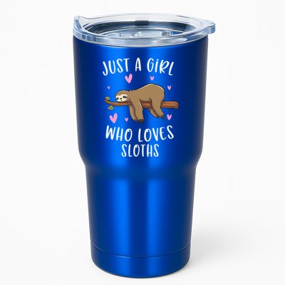Funny Just A Girl Who Loves Sloths Gift Funny Sloth Gifts For Girls Gift Tumbler