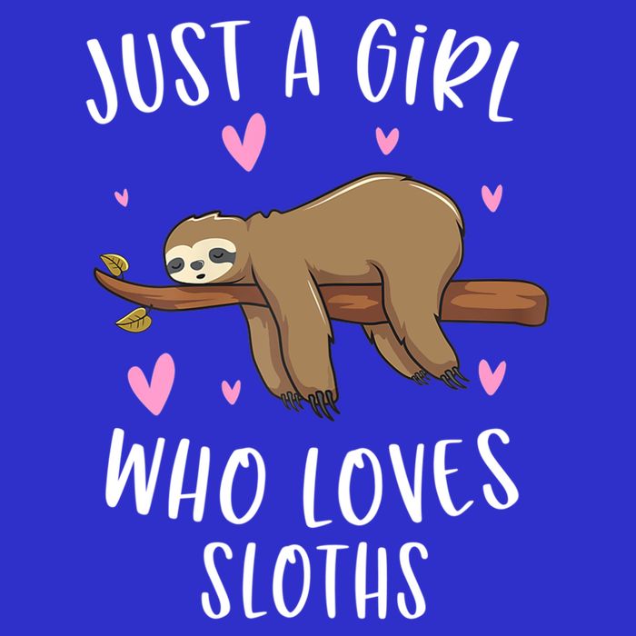 Funny Just A Girl Who Loves Sloths Gift Funny Sloth Gifts For Girls Gift Womens T-Shirt