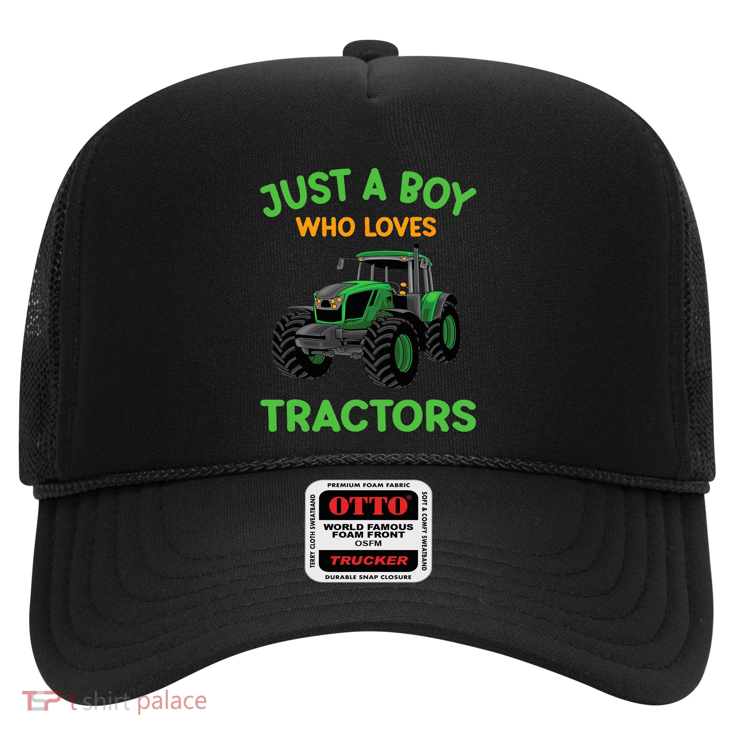 Funny Just A Who Loves Tractors Funny Farmer Trucker Hat