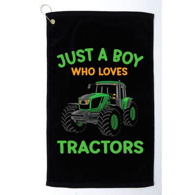 Funny Just A Who Loves Tractors Funny Farmer Golf Towel