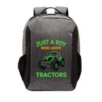 Funny Just A Who Loves Tractors Funny Farmer Vector Backpack
