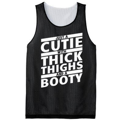 Funny Just A Cutie With Thick Thighs And A Booty Gym Wear Mesh Reversible Basketball Jersey Tank