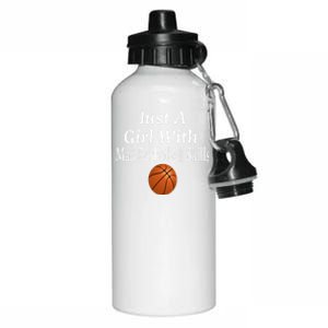 Funny Just A With Mad Basketball Skills Ns Great Gift Aluminum Water Bottle