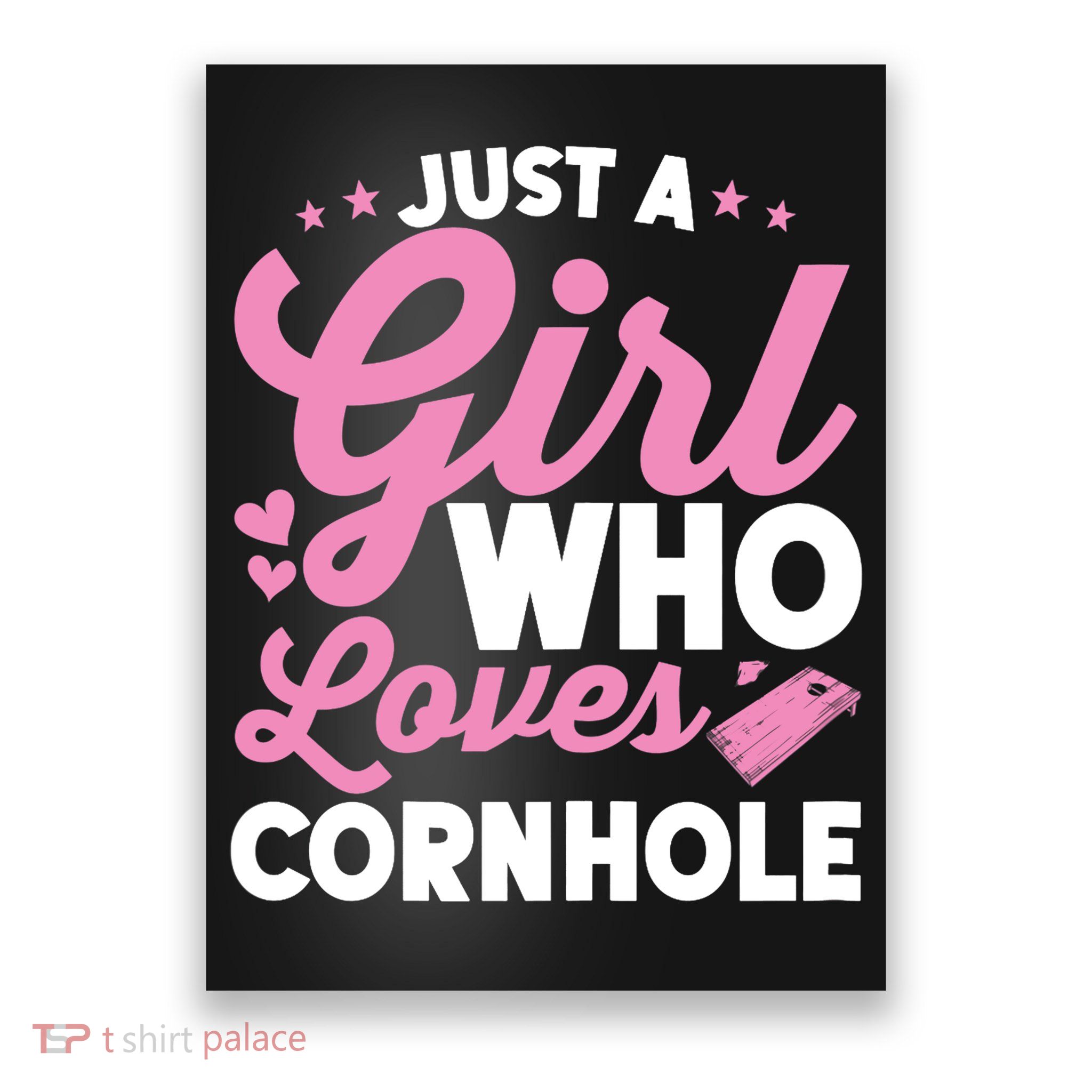 Funny Just A Girl Who Loves Cornhole Bean Bag Toss Poster