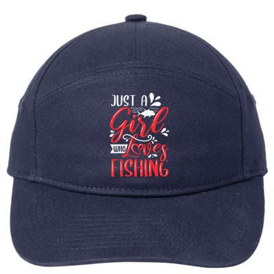 Funny Just A Who Loves Fishing 7-Panel Snapback Hat