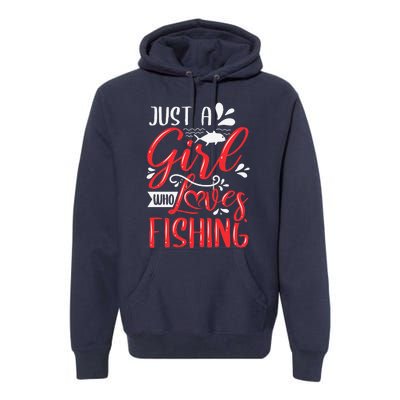 Funny Just A Who Loves Fishing Premium Hoodie