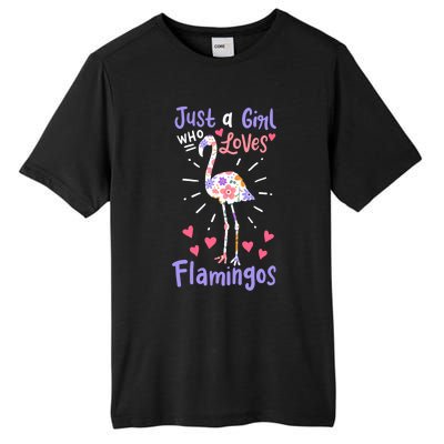 Flamingo Just A Girl Who Loves Flamingos Gift Meaningful Gift Tall Fusion ChromaSoft Performance T-Shirt