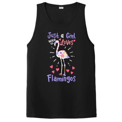 Flamingo Just A Girl Who Loves Flamingos Gift Meaningful Gift PosiCharge Competitor Tank