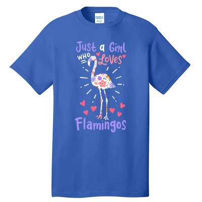 Flamingo Just A Girl Who Loves Flamingos Gift Meaningful Gift Tall T-Shirt