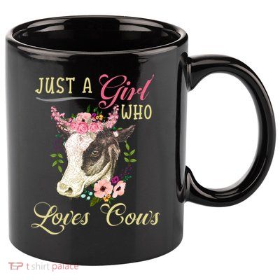 Funny Just A Girl Who Loves Cows Girls And Cow Owners Great Gift 11oz C Handle Ceramic Mug