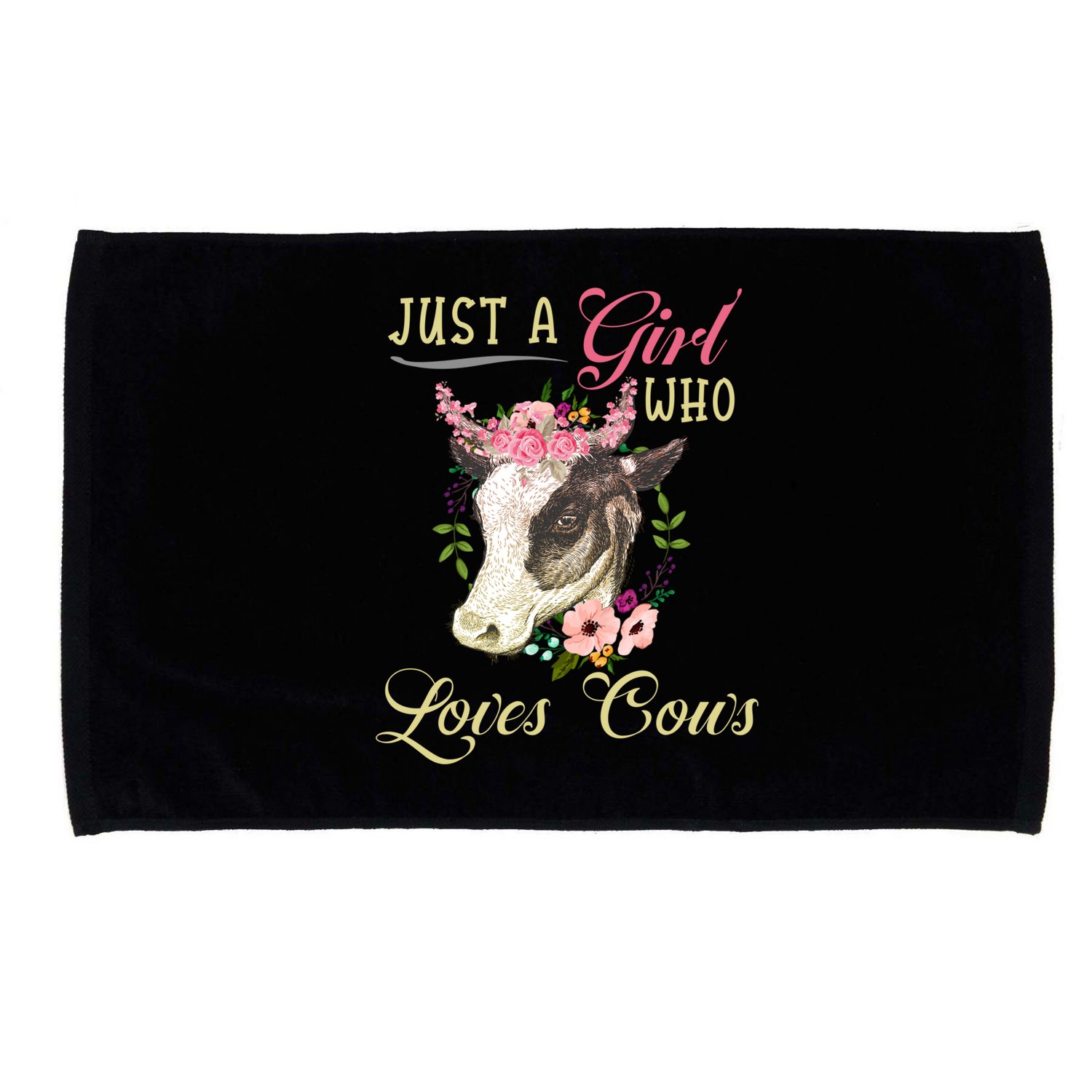 Funny Just A Girl Who Loves Cows Girls And Cow Owners Great Gift Microfiber Hand Towel