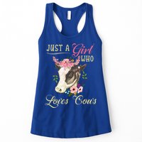 Funny Just A Girl Who Loves Cows Girls And Cow Owners Great Gift Womens Tank Top