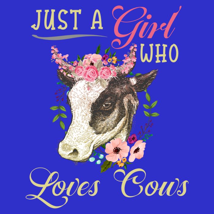 Funny Just A Girl Who Loves Cows Girls And Cow Owners Great Gift Womens Tank Top