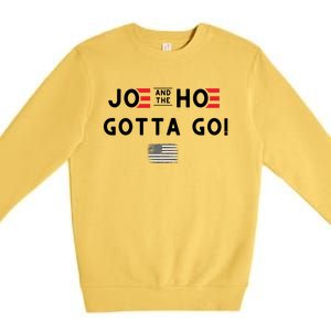 Funny Joe And The Hoe Gotta Go! American Flag Premium Crewneck Sweatshirt