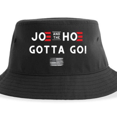 Funny Joe And The Hoe Gotta Go! American Flag Sustainable Bucket Hat