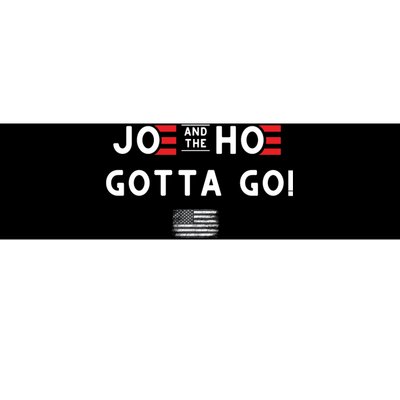 Funny Joe And The Hoe Gotta Go! American Flag Bumper Sticker