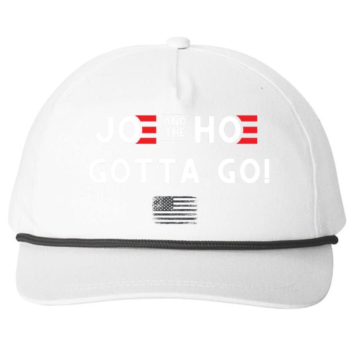 Funny Joe And The Hoe Gotta Go! American Flag Snapback Five-Panel Rope Hat