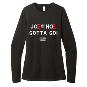 Funny Joe And The Hoe Gotta Go! American Flag Womens CVC Long Sleeve Shirt