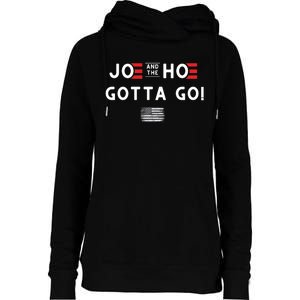 Funny Joe And The Hoe Gotta Go! American Flag Womens Funnel Neck Pullover Hood