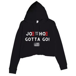 Funny Joe And The Hoe Gotta Go! American Flag Crop Fleece Hoodie